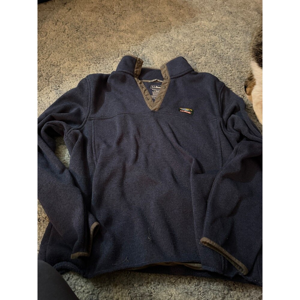 L.L.Bean Fleece Pullover - Men’s L Large - Blue